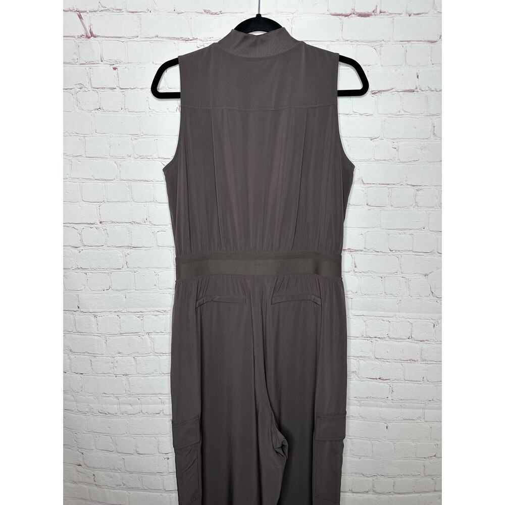 Athleta Brown Sleeveless Jumpsuit Womens Size 10 Activewear Sporty - Picture 9 of 11
